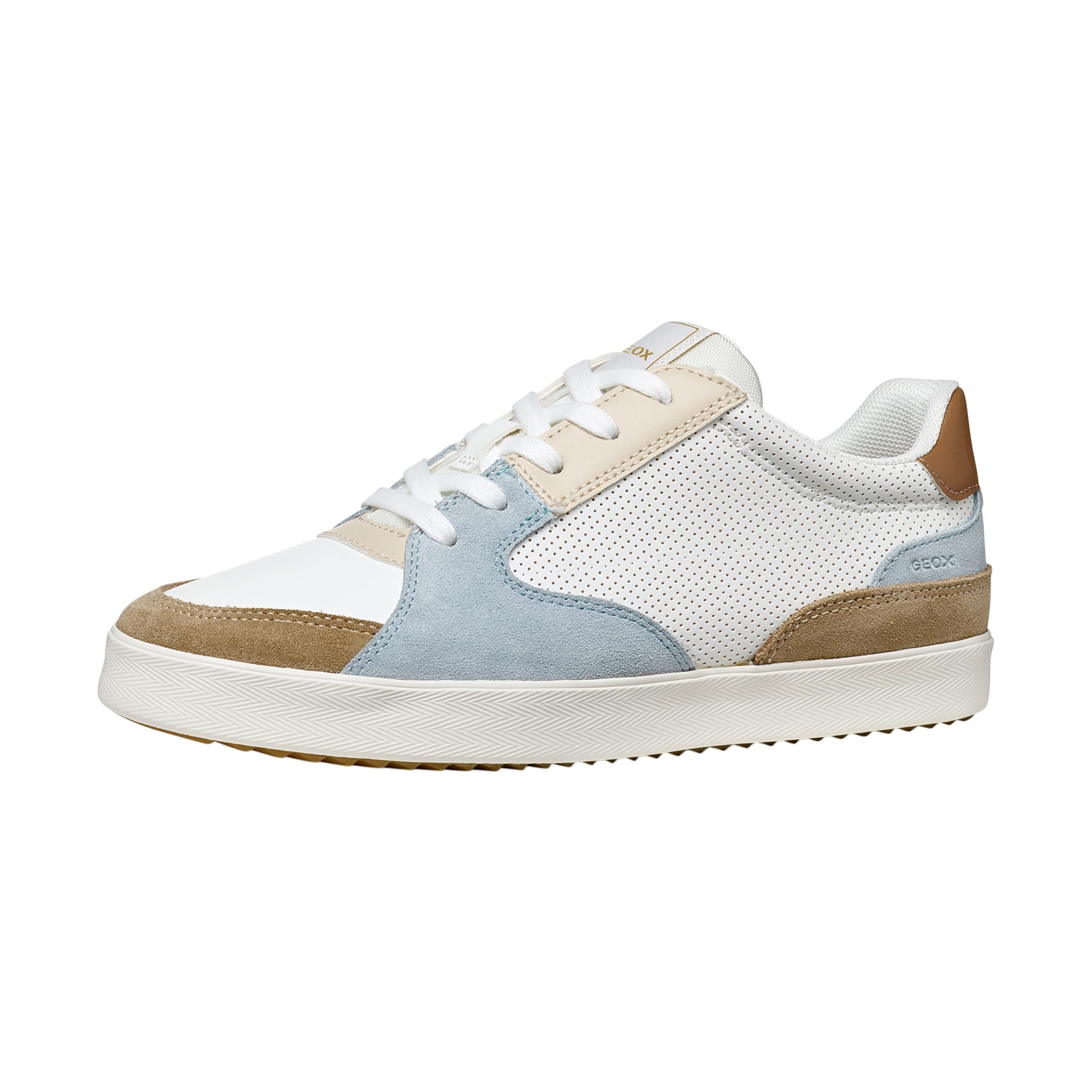 Geox Women's D Blomiee C Sneaker, White Crystal, 39 EU