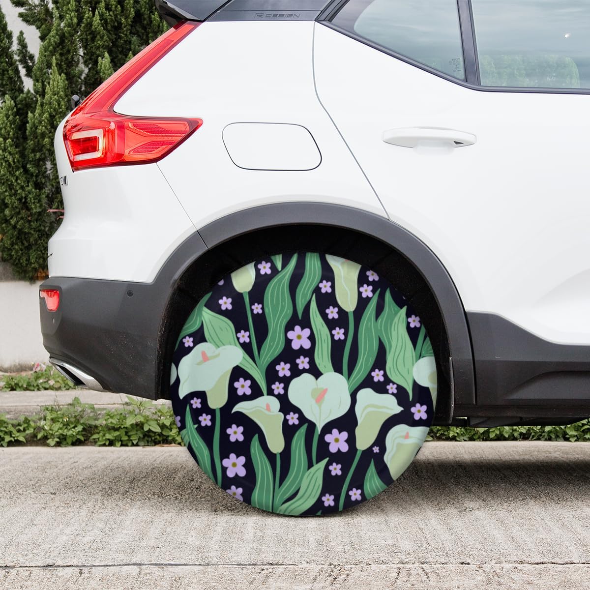 Beautiful Iris Tire Covers Portable Spare Tire Cover Soft Durable Waterproof Dustproof Set of 4 Bags 14 Inches for Car Truck SUV Trailer Camper