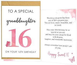 Sweet 16 Birthday Card Granddaughter