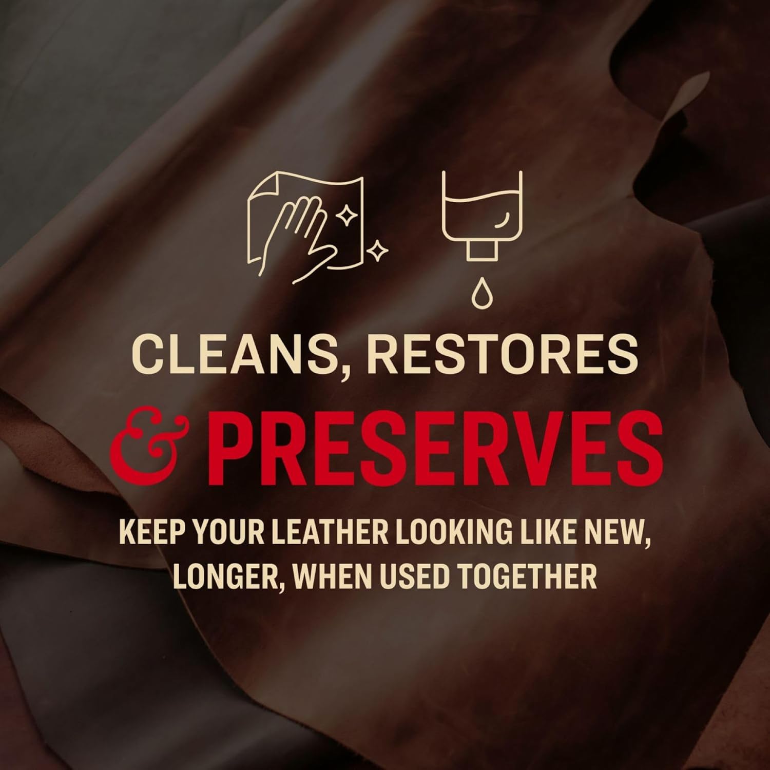 Tanner's Preserve Leather Cleaner & Conditioner Duo Pack, Cleans, Rejuvinates & Restores Finished Leather, Use for Cars, Furniture & More, 2X 8 Fl Oz - Image 4