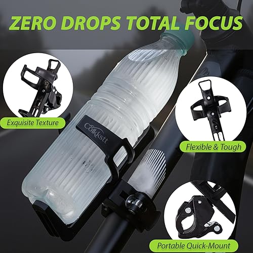 Miniatura 6 de Juego de 6 accesorios de bicicleta para hombres y mujeres, bolsa de ciclismo, jaula de soporte para botella de agua, guantes y luz trasera