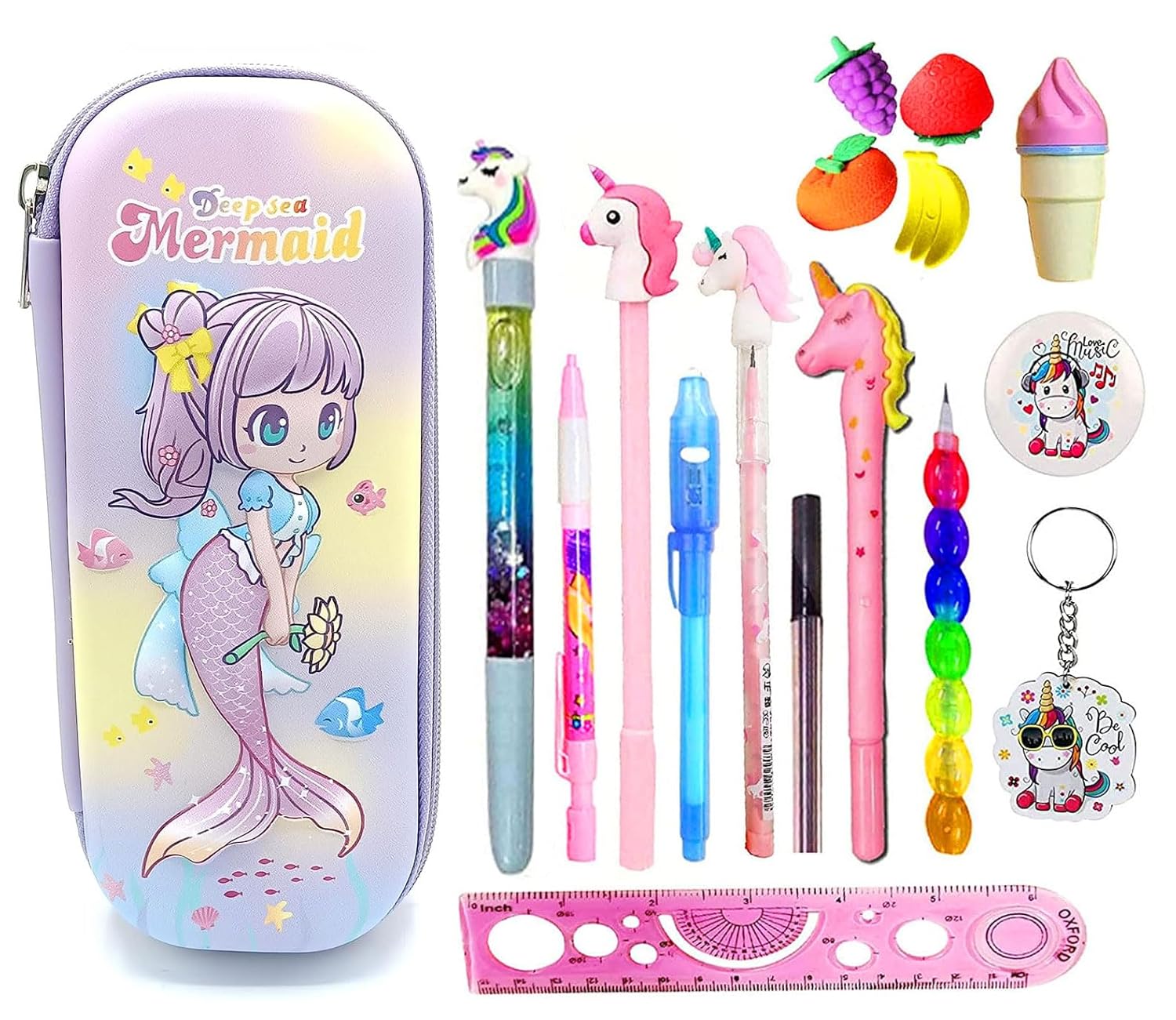 Buy KOBBET® Mermaid Stationery Gift Set for Girls Mermaid Pencil Box