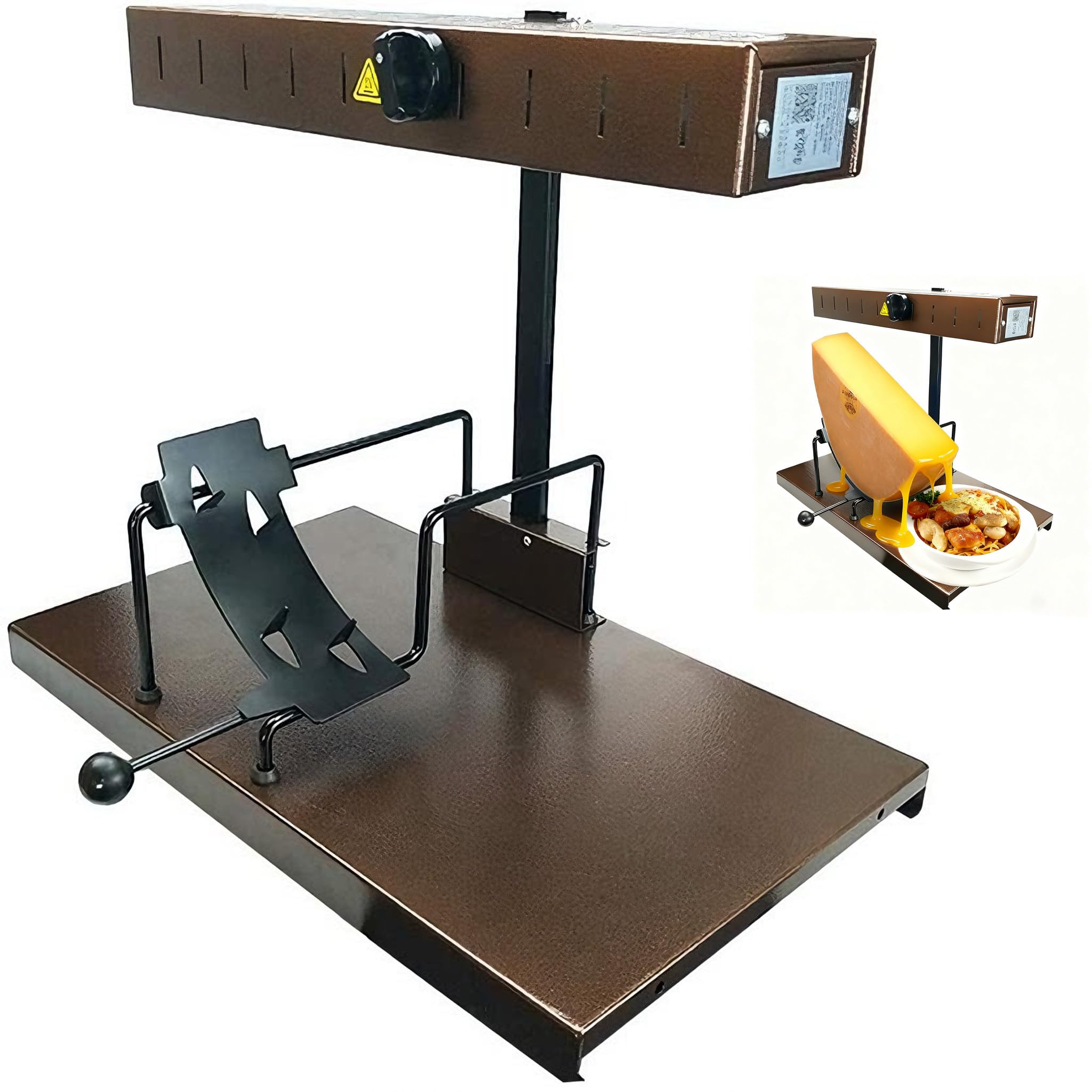 Urządzenie Do Topienia Sera Raclette, Komercyjny Elektryczny Raclette, Szybkie Nagrzewanie 650 W, Regulowany Kąt Nagrzewania Do Połowy Krążka Sera