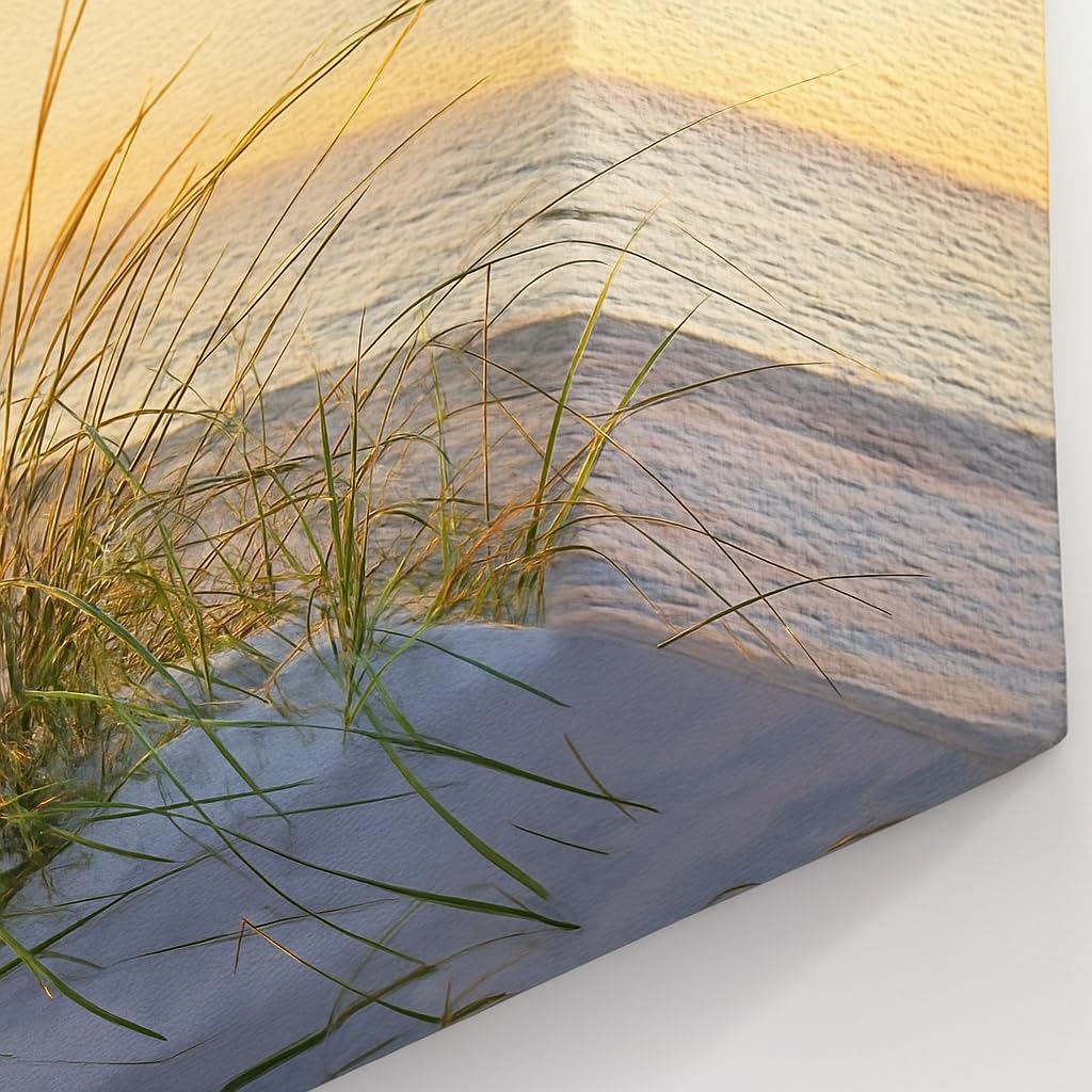 Paul Sinus Art Sonnenuntergang an der Ostsee 120x 60cm Panorama Leinwand Format Wandbilder Wohnzimmer Wohnung Deko Kunstdrucke