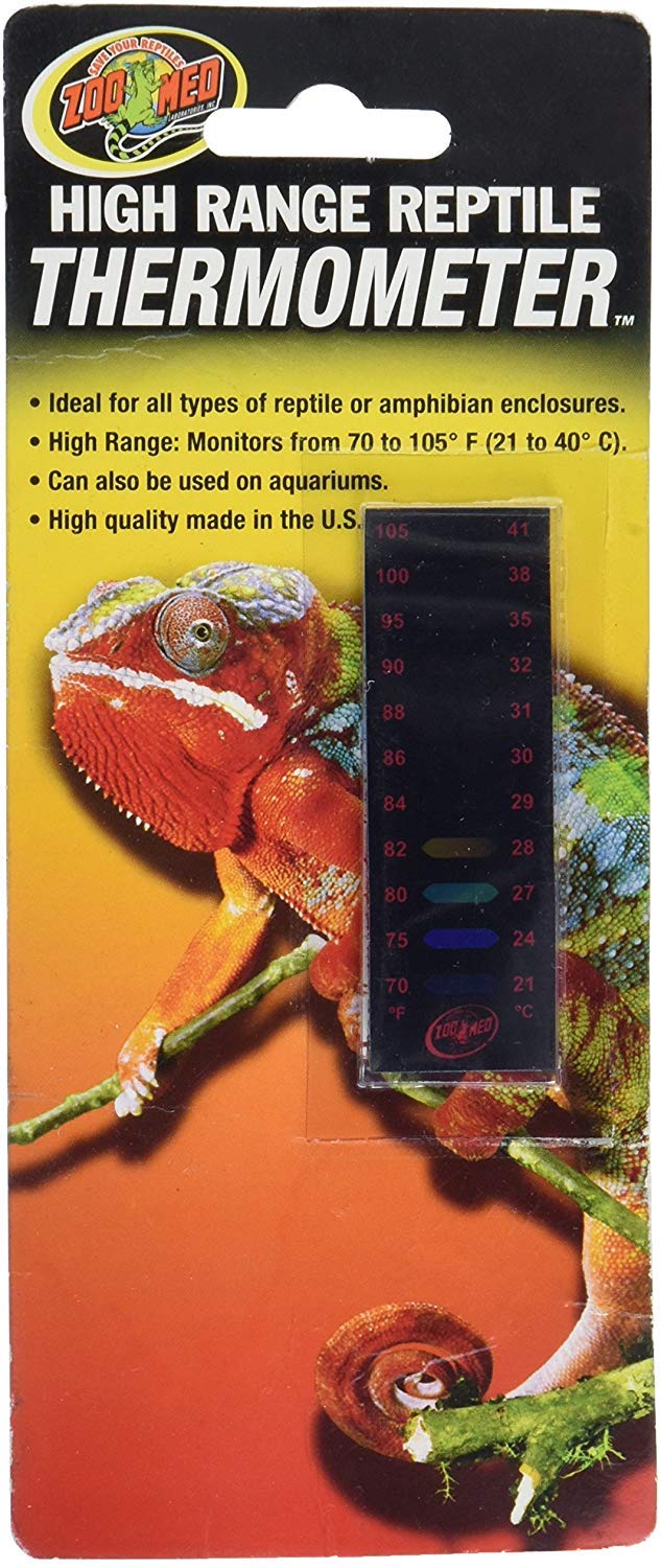 Zoo Med High Range Reptile Thermometer 70-105 Degrees F - Pack of 12
