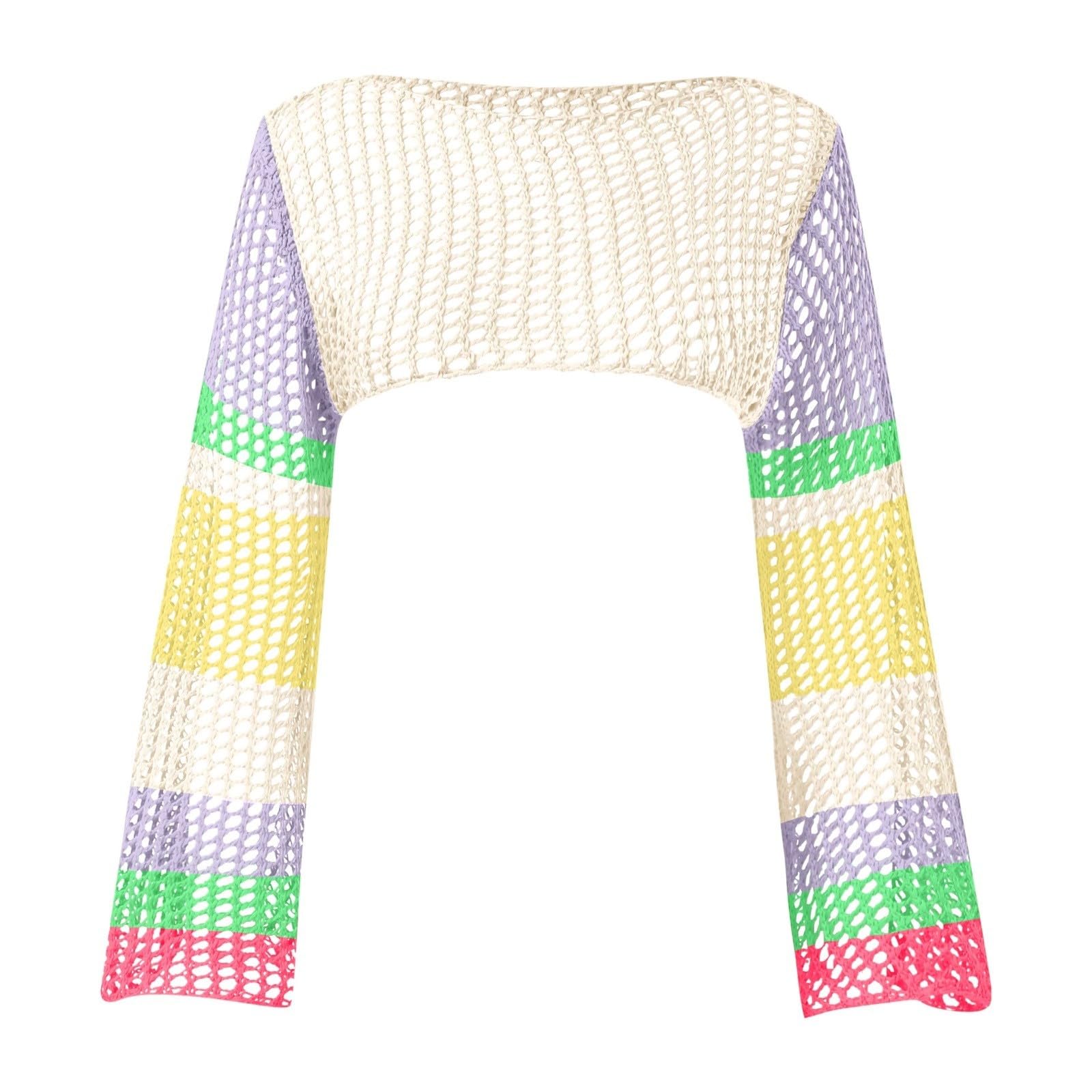 Camiseta de calado con estampado de cuadrícula transparente para mujer 5