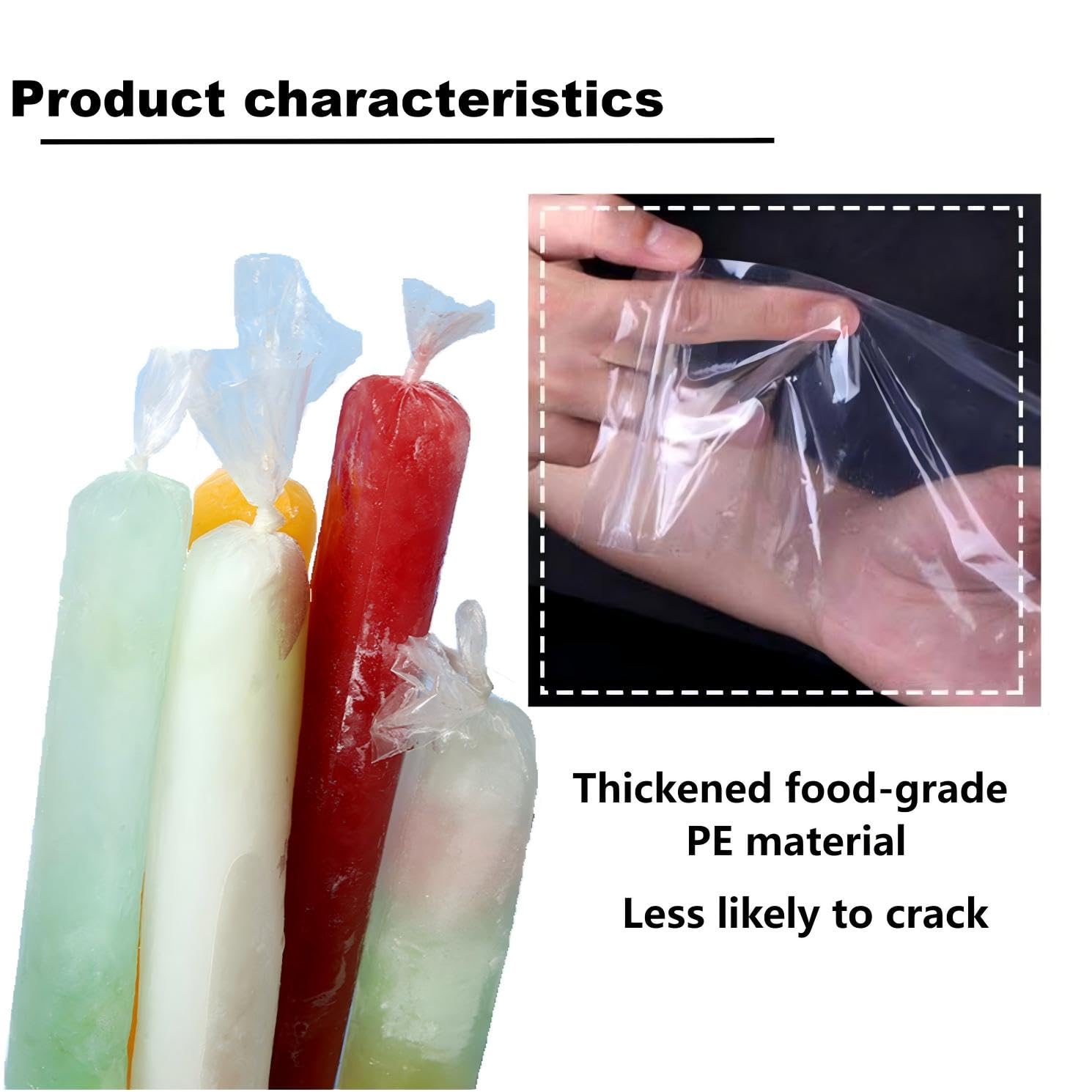 600 Stück Business Pack 7,6 x 30,5 cm Eisformen für Eis am Stiel mexikanischer Stil Bolis/Beutel für Vikingos/Marcianos/Bolis de Hielo/Charamuscas/Hielitos