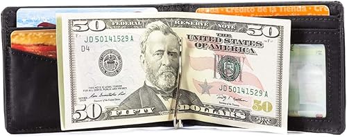 Miniatura 3 de Big Skinny Acrobat - Cartera delgada de piel con clip para dinero capacidad para hasta 20 tarjetas