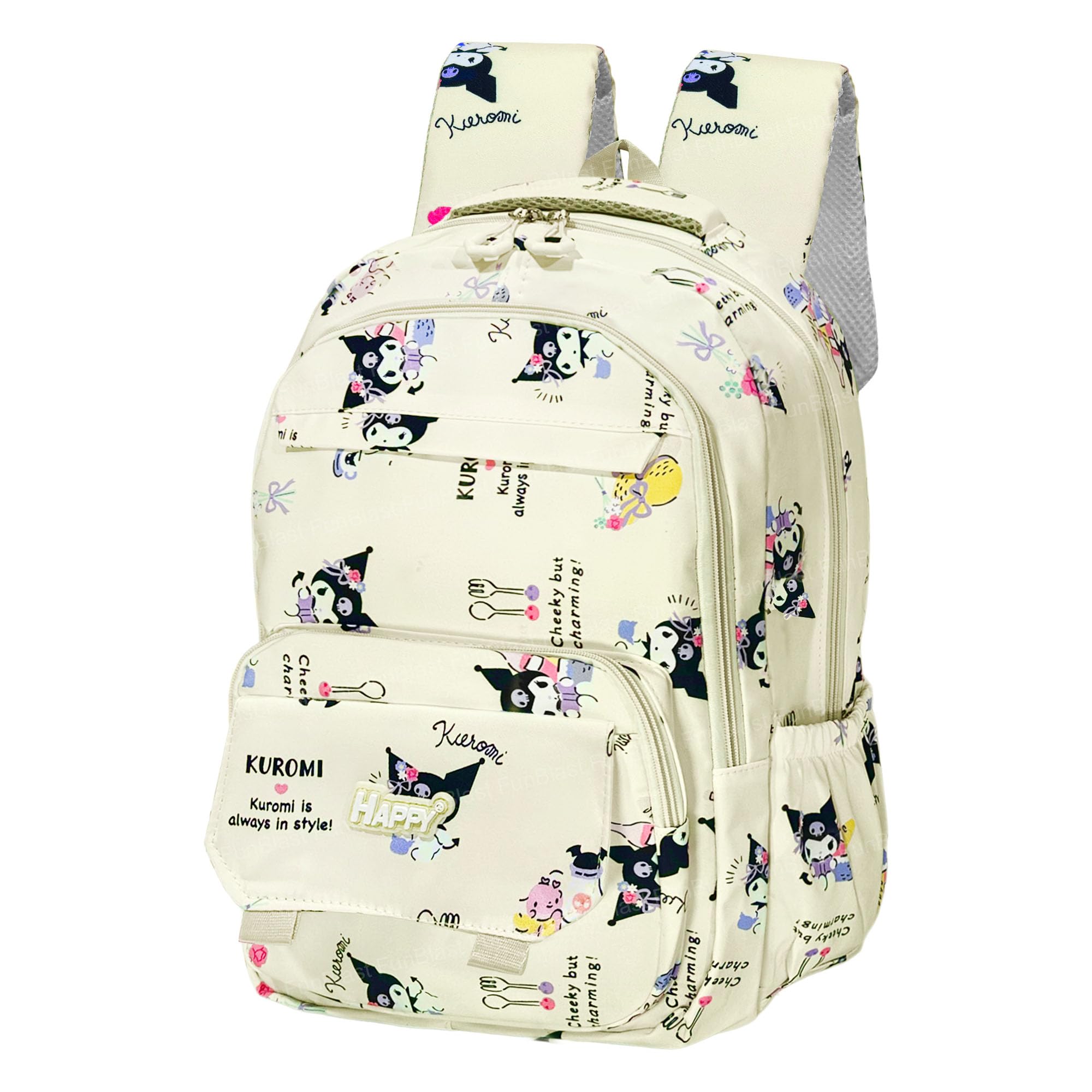 funblast Kuromi School Bag for Girls, Lightweight Backpack with Multiple Compartments, Comfortable Shoulder Straps, Kawaii School Bag (42 X 30 X 18 Cm)-picture-29