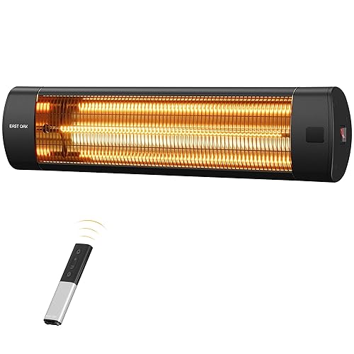 EAST OAK Electric Patio Heater | 1500W Wall Mounted Infrared