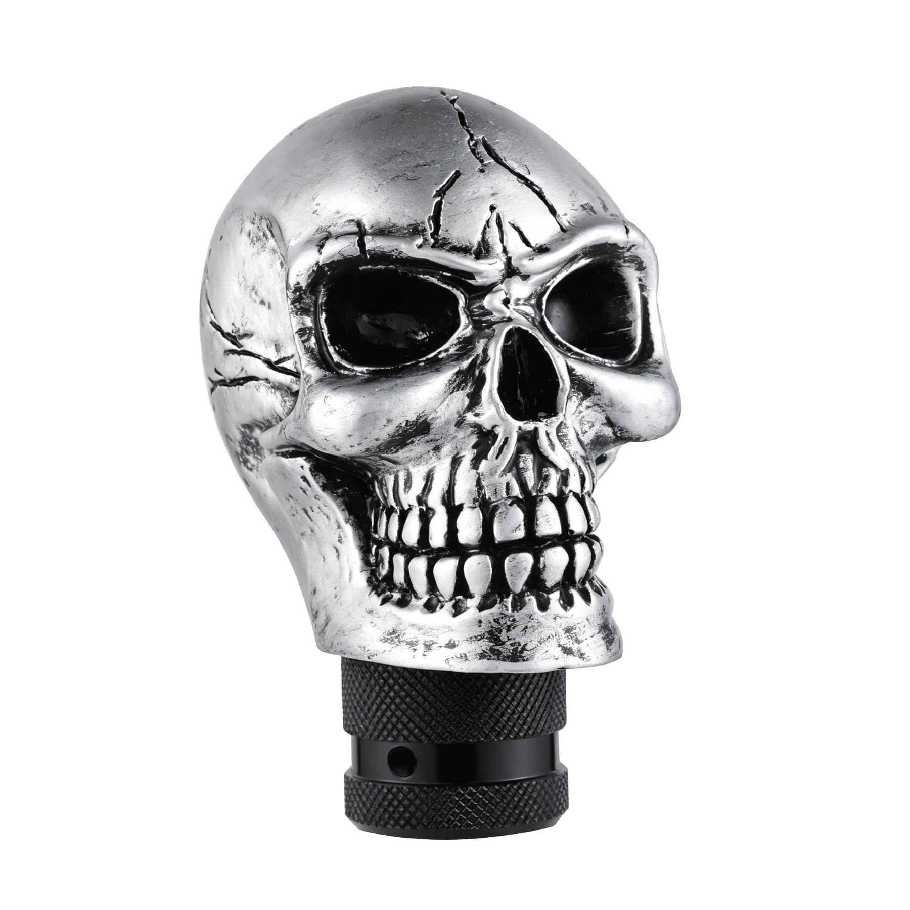 Padaodao Skull Gear Shift Knob Lever Stick Shifter Handle Devil Car Grip Head Automotive Accessories fit Most Manual Automatic Truck SUV, Silver