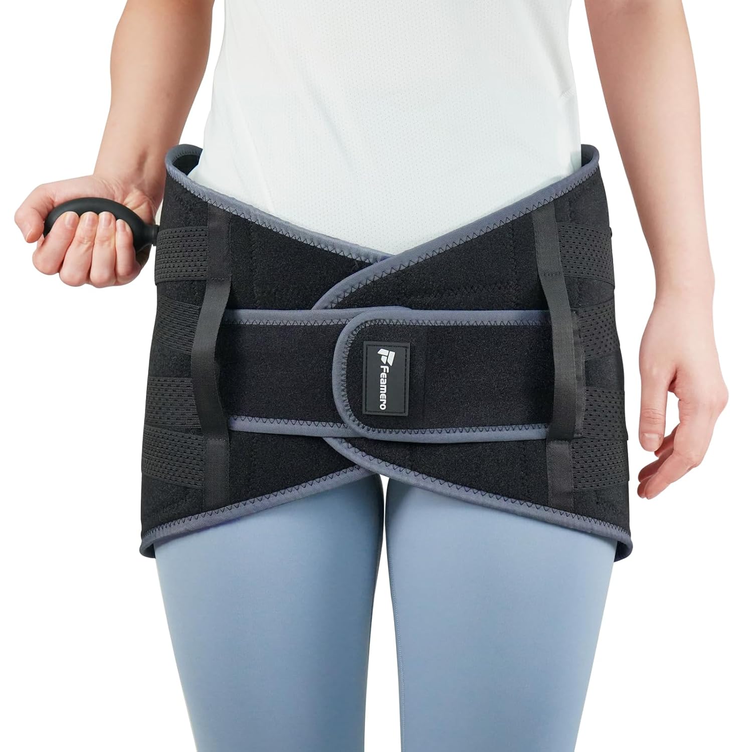 Inflatable Pressure Pelvic Support Belt, Postpartum Pelvic joint Repair, Pelvic Tilt Correction, Sacral Nerve Pain Relief, and Easing Discomfort from Sacroiliac, Hip or Pubic Symphysis Separation (S) Small