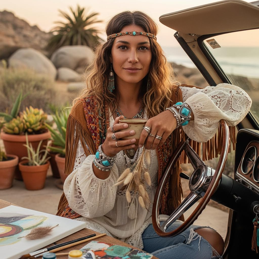 Boho Beaded Bracelet Compatible with Versa 4/Versa 3/Sense &2 image 2