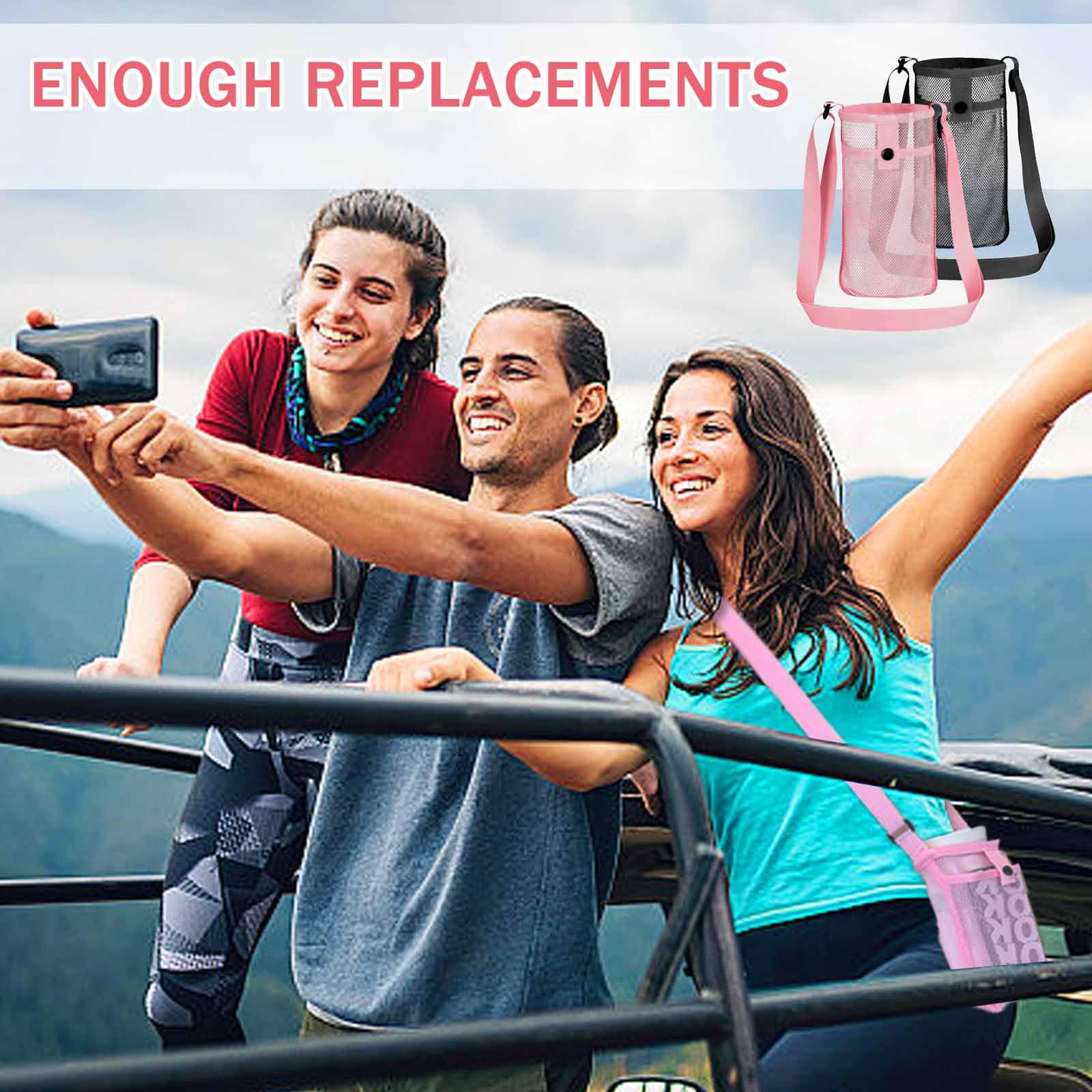 Protezione per Bottiglia D'acqua,2 PCS Borsa per Bottiglia, Portabottiglie, Tracolla Regolabile/Portatile, per Bottiglia D'acqua/Portaborraccia per Campeggio Ciclismo Trekking