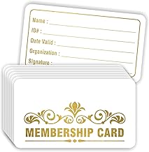PARTH IMPEX 100 Blank Membership Cards – Gold Foil Stamping 3.5