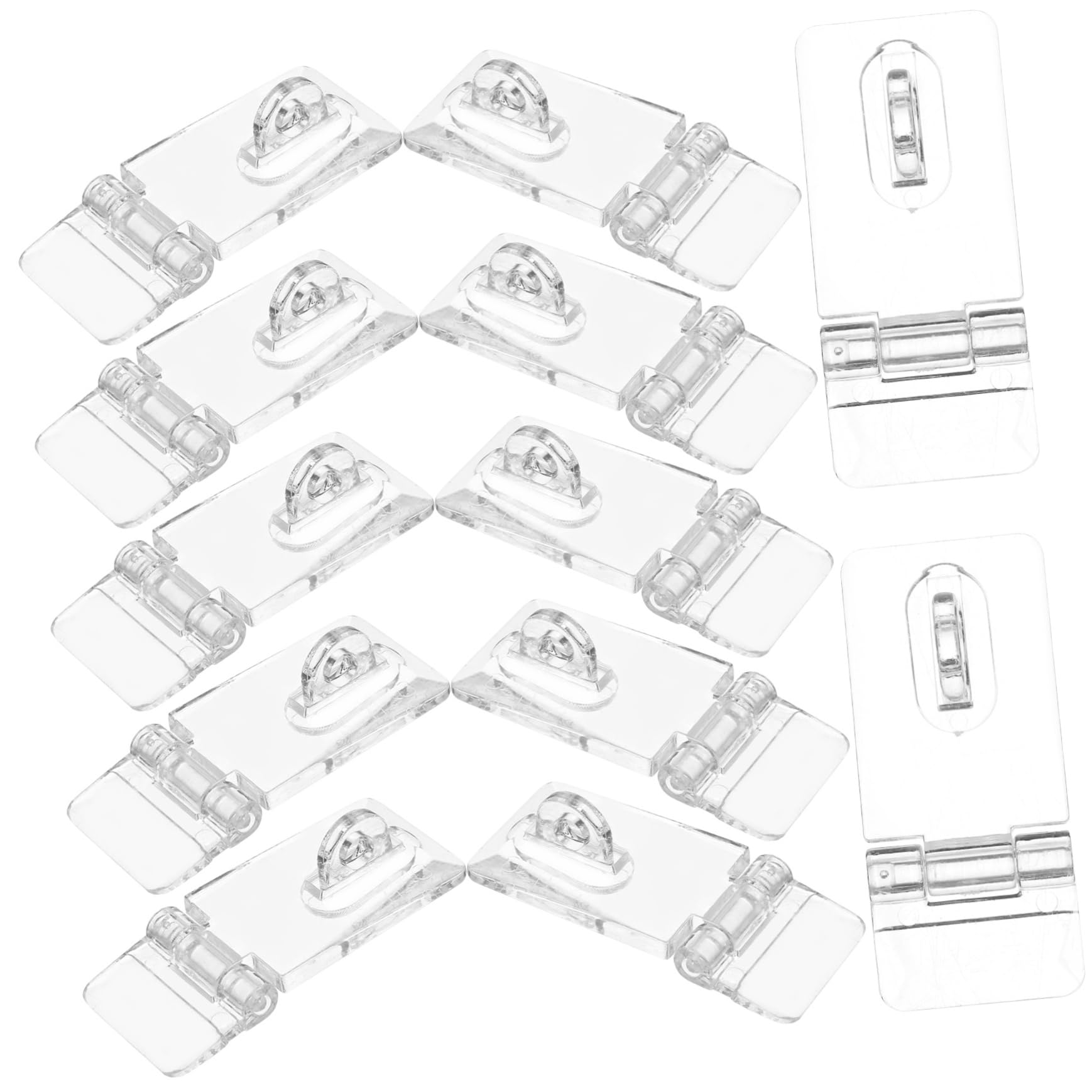 DOITOOL Sets Acrylic Hasp Buckles Locking Latches for Jewelry Box Easy Install Padlock Latch