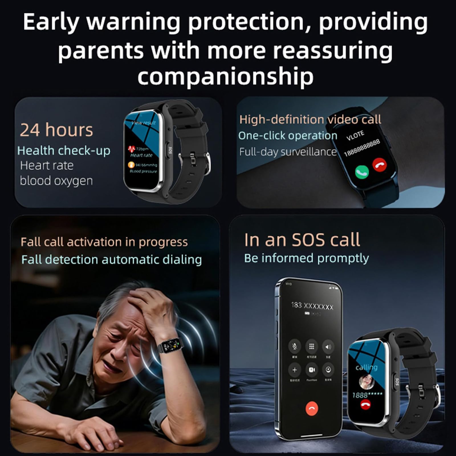 Reloj Inteligente para Mayores con Rastreador GPS C