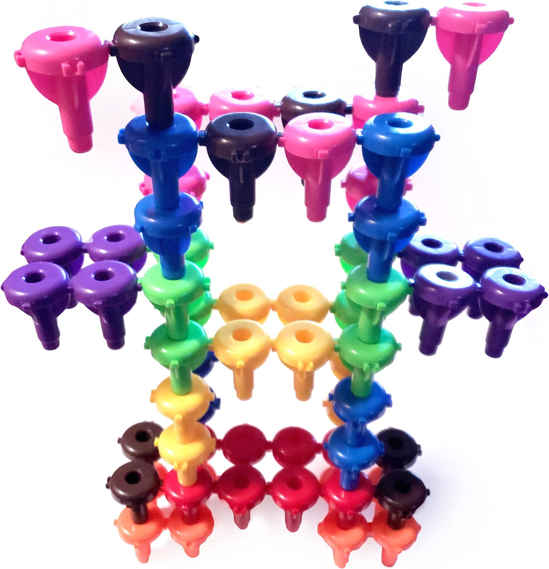 KIDS KORNERBrain Building Set Construction Toys - Interlocking Engineering Tinker Fine Motor Skills Educational Toys - 64 pc Stem Toys for Boys and Girls 3 4 5 6 7 Years Old