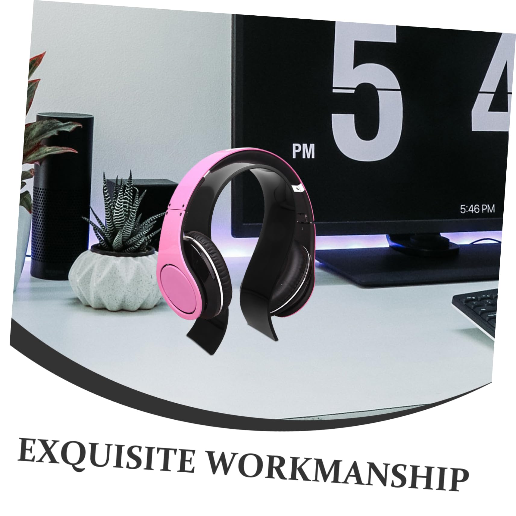 jojofuny 3 Piezas Soporte Auriculares Estante Almacenamiento de Auriculares Gaming Soporte Escritorio Compatible