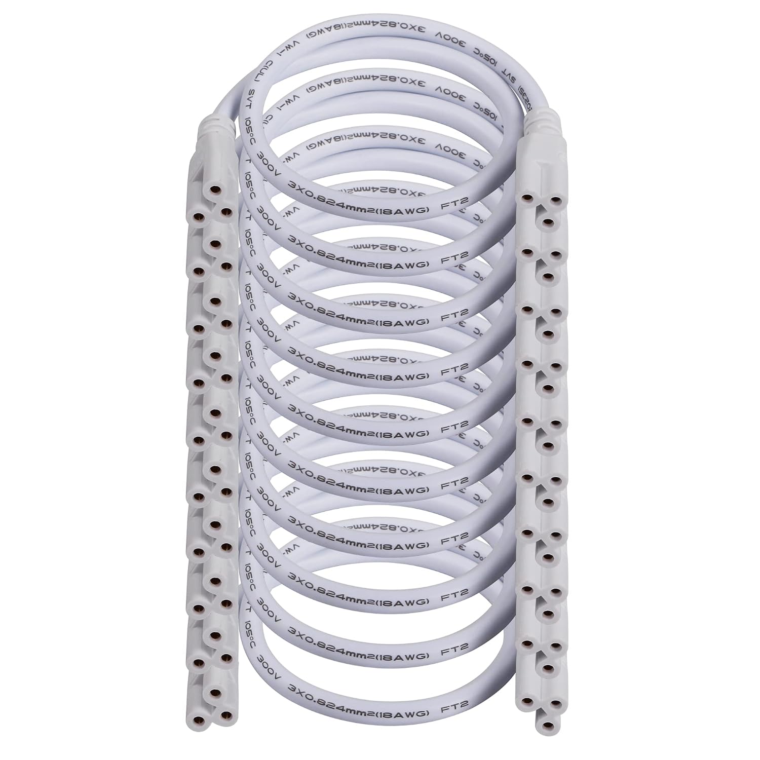 SinLoon UL-LP Certification T5 T8 LED Lamp Connecting Wire Ceiling Lights Daylight LED Integrated Tube Cable Linkable Cords for Tube Lamp Holder Socket Fittings with Cables(16 Inch 10-Pack)