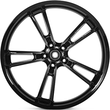 TOFR 21x3.5 Enforcer Front Wheel Rim Tubeless For Harley Touring Bagger Road King Road Glide Electra Glide Ultra Classic Ultra Limited Street Glide Custom Special 2009-2023 Gloss Black