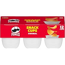 Pringles Potato Crisps Chips, Lunch Snacks, Snack Cups, Original, 8oz Tray 12 Cups