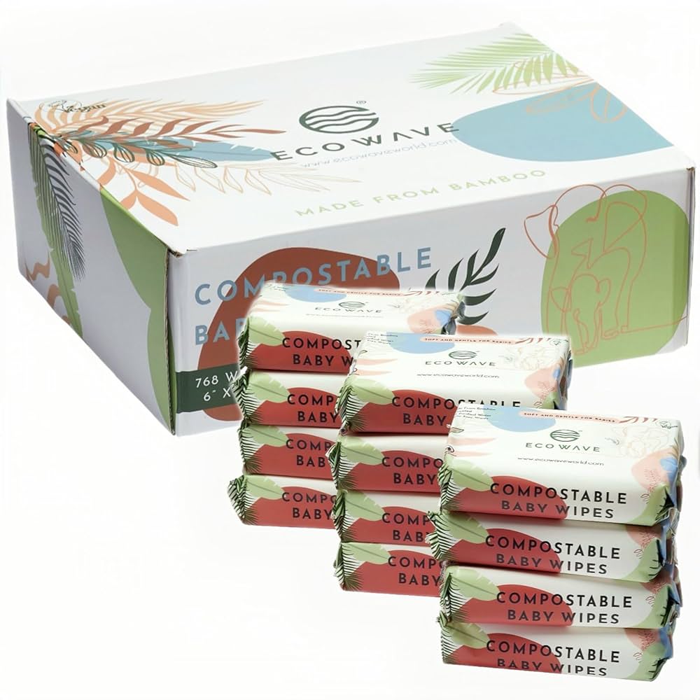 Simpleaf Flushable Wet Wipes | Eco- Friendly, Paraben & Alcohol Free | Hypoallergenic & Safe For 25 Counts 16 P