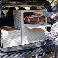 Vista 8 de Contenedores de almacenamiento plegables con tapas de madera, caja de almacenamiento plegable de plástico con tabla de cortar, contenedor portátil