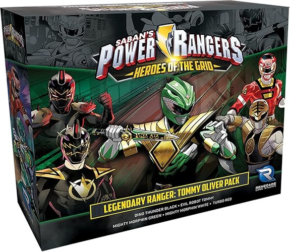 Renegade Game Studios Power Rangers: Héroes de la Grilla: Rango Legendario: Tommy Oliver, Verde, Blanco