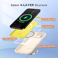 Vista 436 de Miracase Funda diseñada para iPhone 13 Pro Max con protector de pantalla, [forro de microfibra suave antiarañazos], funda protectora de silicona