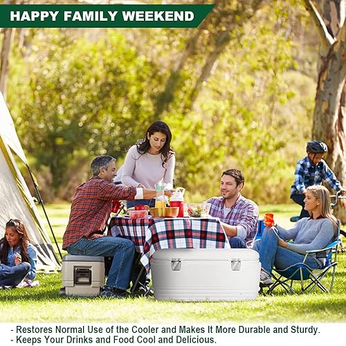 Miniatura 5 de Kit de bisagra y pestillo de acero inoxidable, para piezas de repuesto de enfriador Igloo, bisagras de pecho de hielo, postes de pestillo y