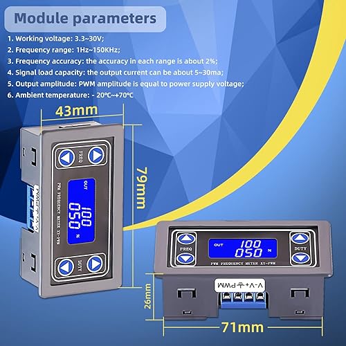 Vista 2 de Generador de señal ajustable, frecuencia de pulso PWM ciclo de trabajo rectangular onda cuadrada generador de señal DC 3.3-35V 5-30mA módulo