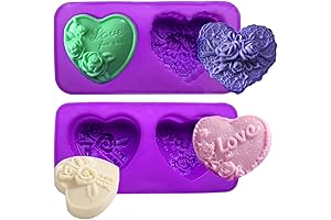 4 Types Heart Silicone Soap Molds