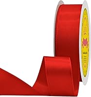 Vista 148 de Cinta de satén plateada de doble cara de 1-1/2 pulgadas x 50 yardas, cinta plateada de poliéster para envolver regalos, muy adecuada para bodas