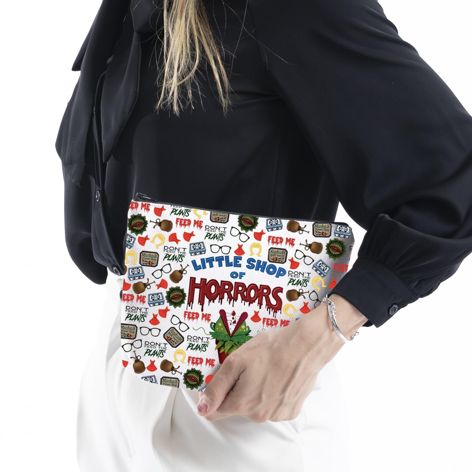 Horror Lover Gift Scary Movie Gift Little Shop Horror Movie Makeup Bag Scary Lover Gift (Little Shop Bag EU) - Image 4