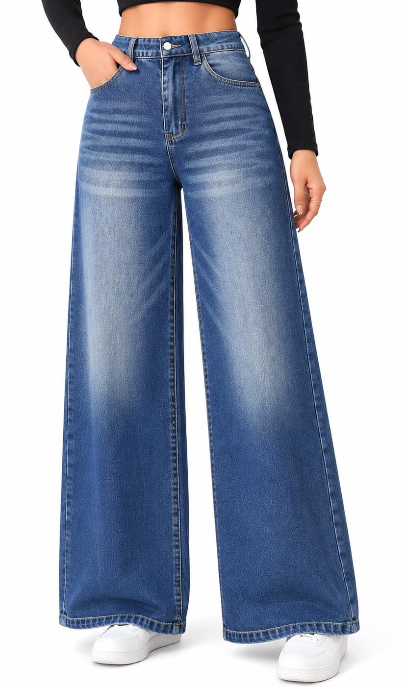 ADBUCKS Baggy Jeans for Women || Women,s Loose Jean Pants || Oversized Jean's for Women's || Wide Leg Jean,s for Woman || Casual Jins for Woman's