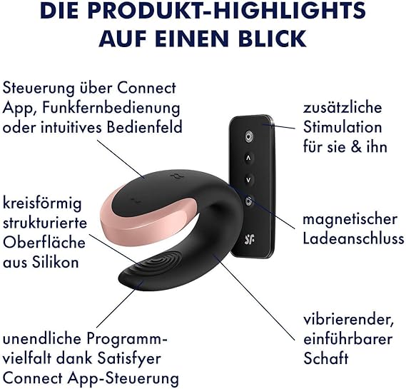 Satisfyer Double Love Connect App, color:negro : Amazon.es ...
