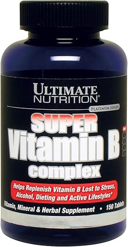 Ultimate Nutrition Vitamina del complejo de vitamina B, para la salud de los ojos y el corazón, apoya el metabolismo energético, vitaminas,