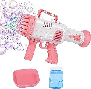 Next Store 32 Holes Electric Bubble Gun Toy with Soap Solution for Indoor Outdoor Game, Bubble Machine for Kids Girls Boys (Pack of 1)