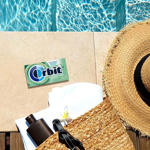 Vista 10 de ORBIT Goma de mascar sin azúcar de menta dulce, 3 paquetes de 14 piezas (42 piezas en total)