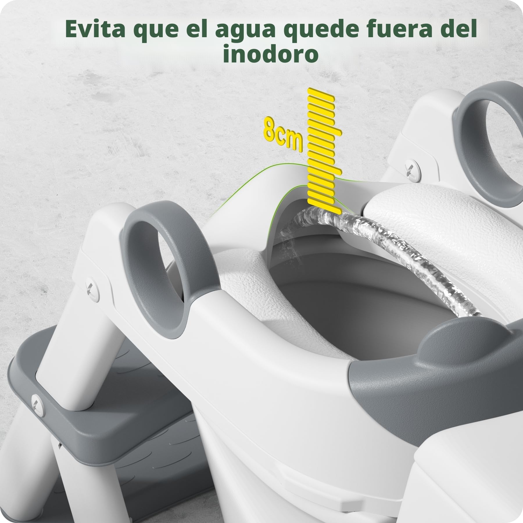Adaptador Wc Niños, Plegable Portatil Infantil Asiento Inodoro, Inodoro de Entrenamiento 2 en 1 para Niños, Cojín Antideslizante y Antisalpicaduras, Taburete de Escalera