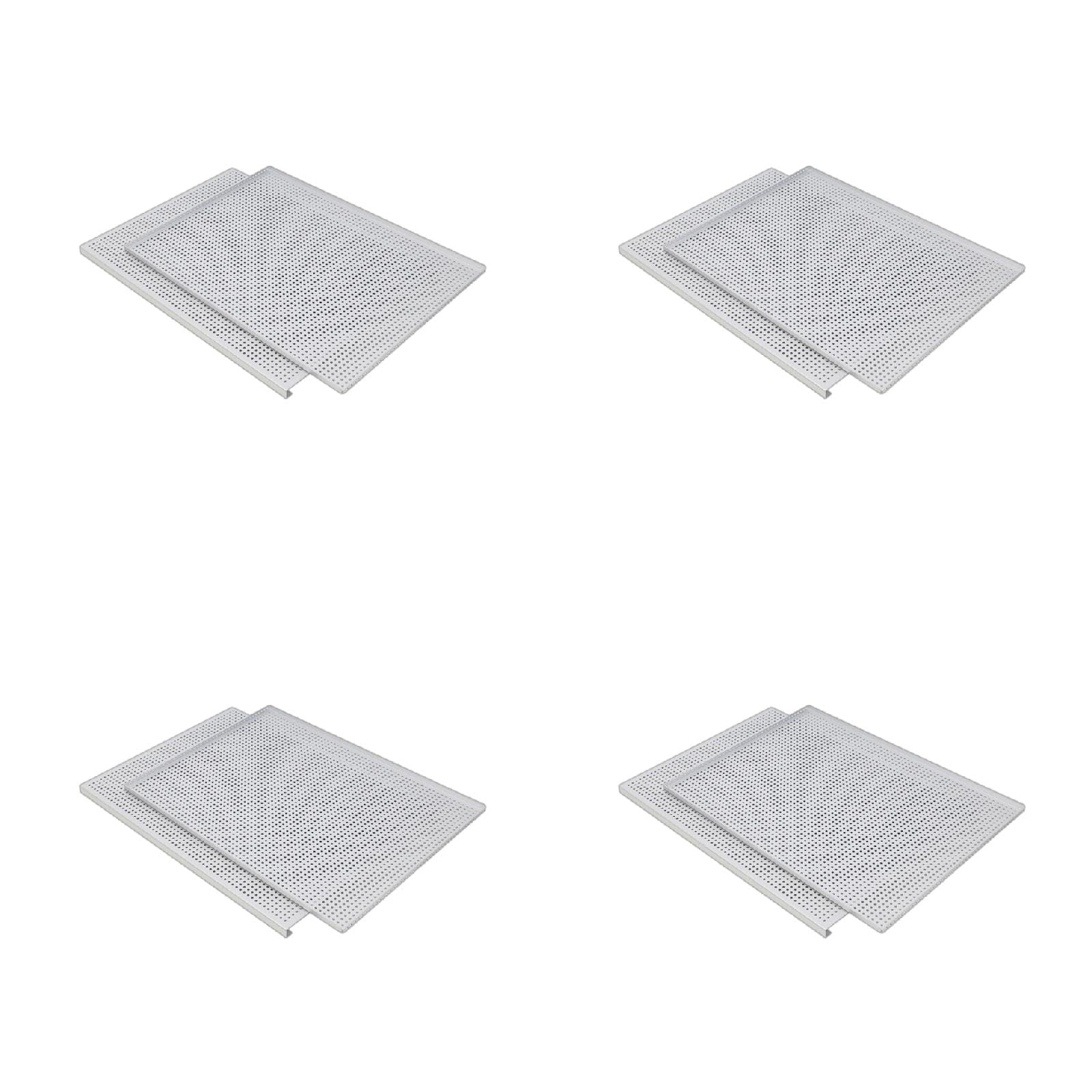 Lot de 2 plaques de cuisson en aluminium perforées pour four