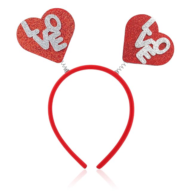 Valentines Day Outfit Women - Red Heart Headband Valentines Day Gifts for Her Mom - Valentine Party Favors