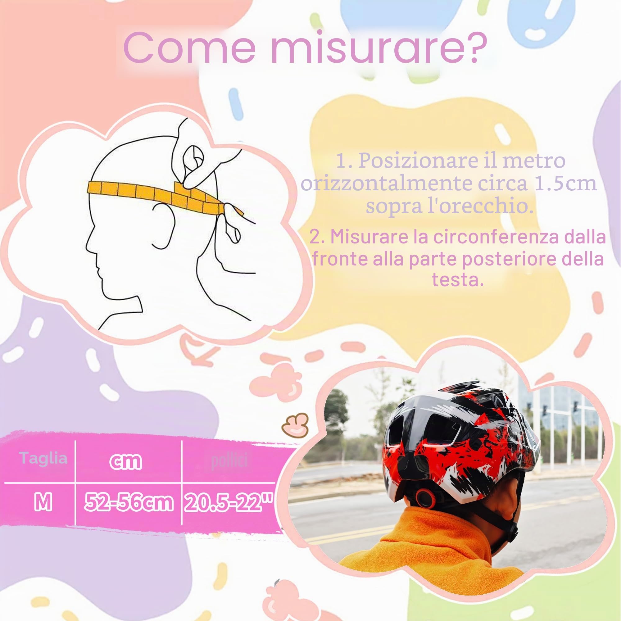 EULANT Casco da Bici per Ragazzi e Ragazze, Casco Integrale con Protezione per Mento, per Bici BMX MTB Downhill Motocross Scooter, per Bambini dai 5-10 Anni (Dimensione della Testa 52-56cm)