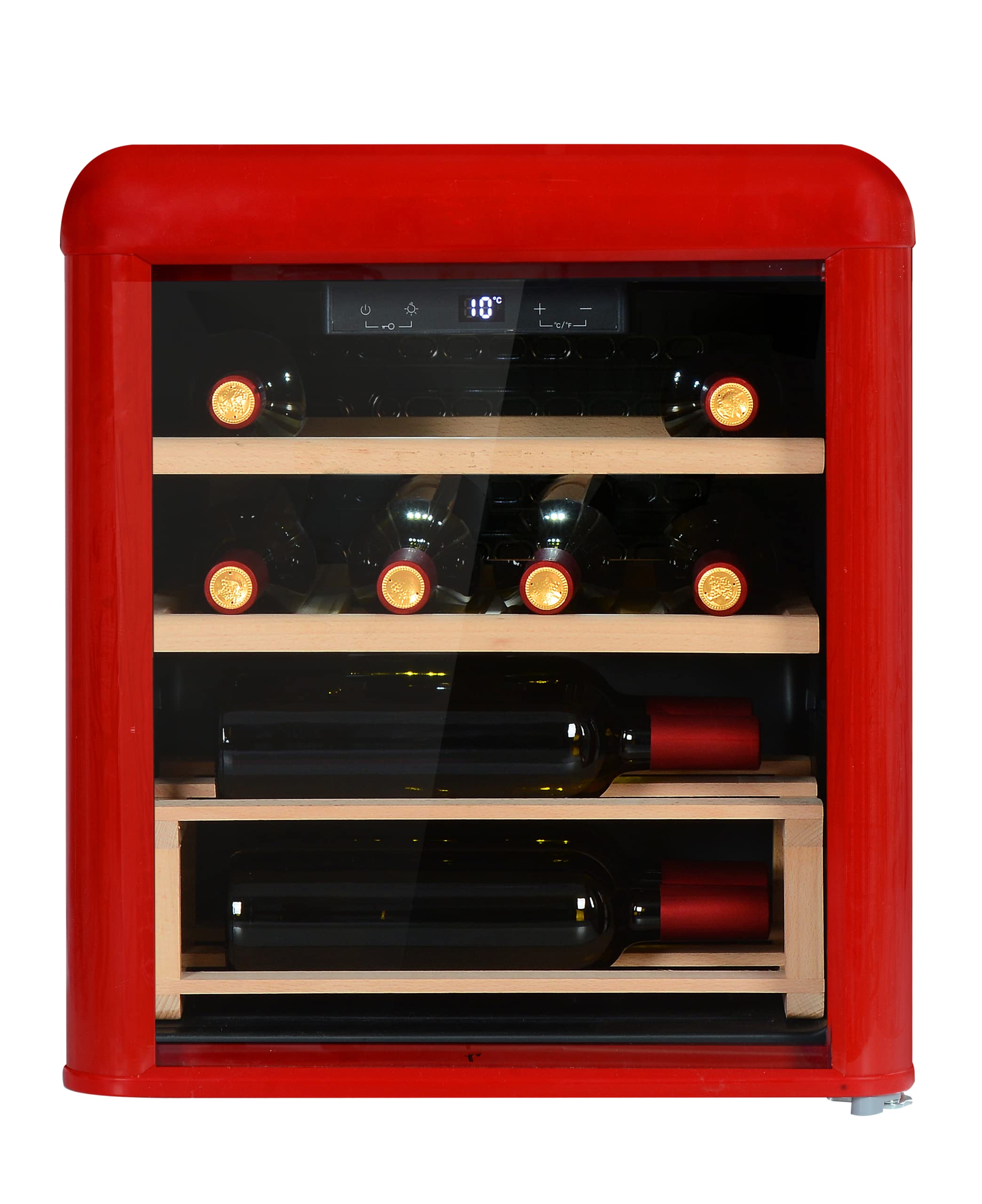 Amica WKR 341 910 R Retro Weinkühlschrank 10 Flaschen 53,5 x 48cm Kompressor