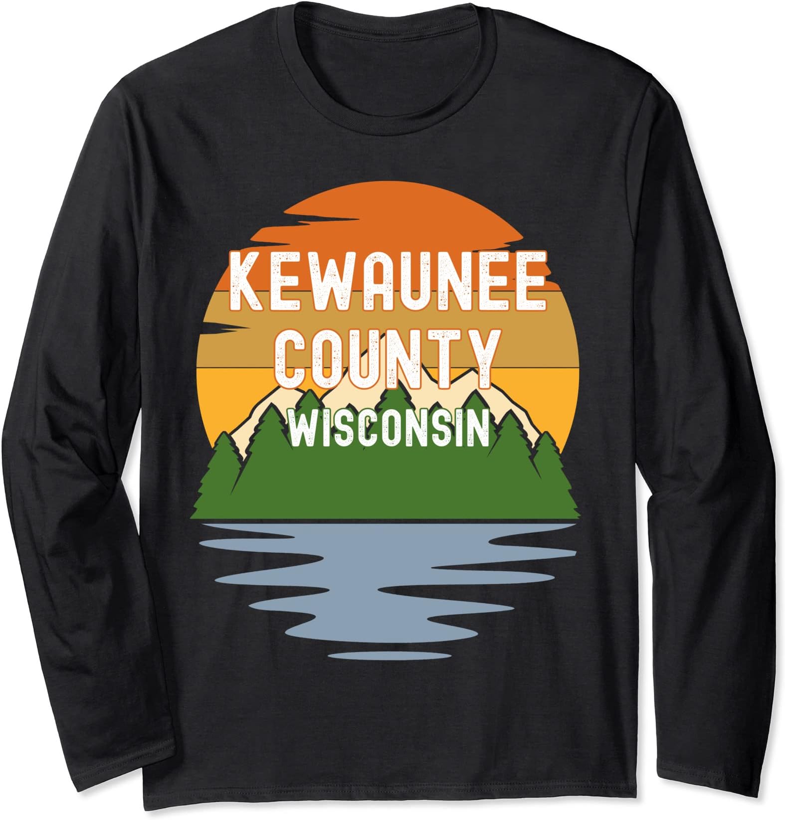 From Kewaunee County Wisconsin Vintage Sunset Long Sleeve T-Shirt
