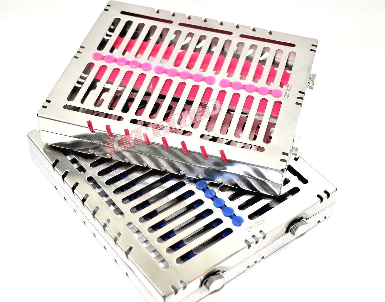 6 German Dental Autoclave Sterilization Cassette Tray for 15 Instrument 8.25x7.25x1.25