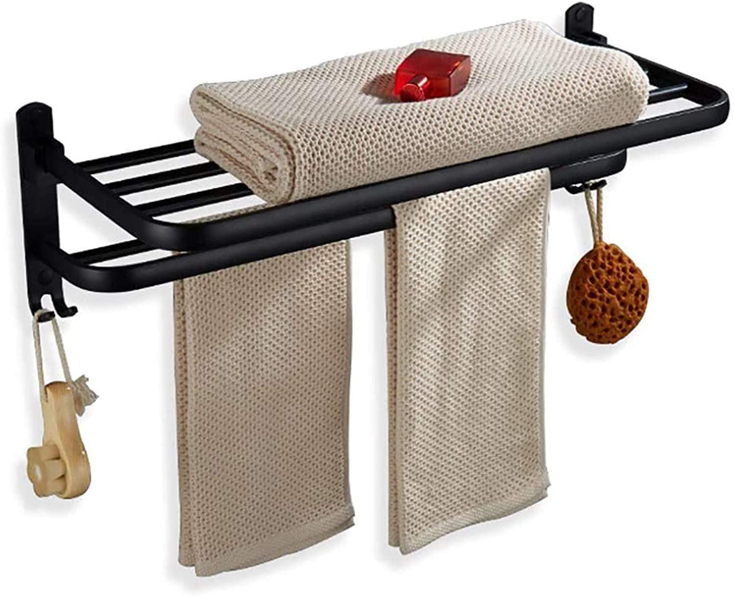 Rack de serviette mural XXZ de 40 cm avec finition soignée et design pliable