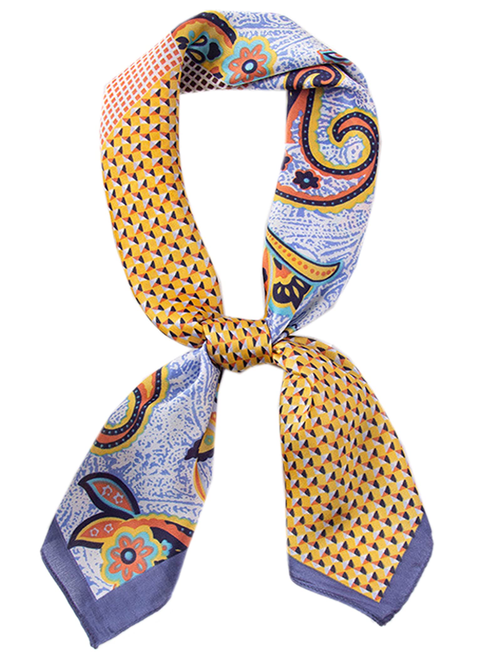 Square Silk Feeling Neckerchief Handbag Hair Scarf Bracelet Gift For Women/Men