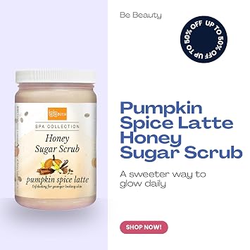 BeBeauty Pumpkin Spice Latte Honey Sugar Body Scrub 32 oz